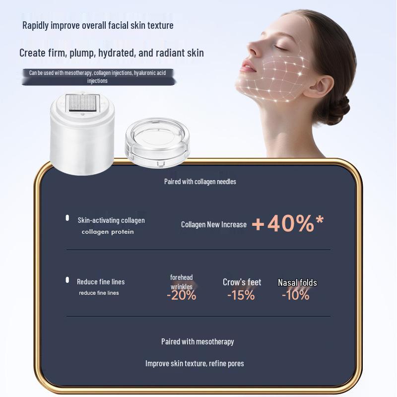 Домашний пистолет для мезотерапии с нано-микрокристаллами - Безболезненное бьюти-устройство с микроиглами