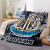 Custom Name Newcastle United Flannel Blanket, High quality Comfortable for All Seasons, Home Decor, Warmth and Comfort