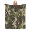 Super Warm Blanket Kids Camping Green And Brown Camo  Bedding Throws  Flannel Bedspread For Home Decor Graphic Sofa Bed Cover