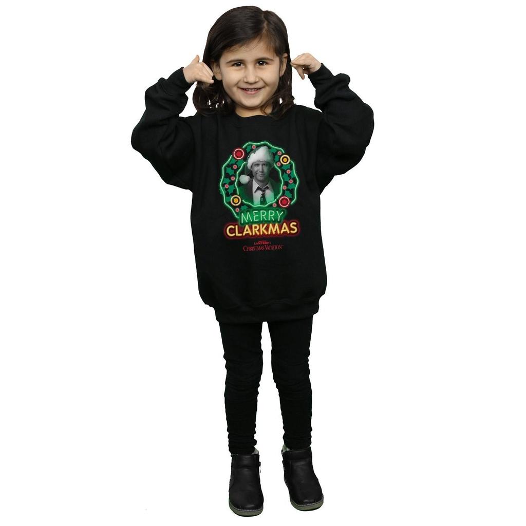 National Lampoon´s Christmas Vacation Girls Greyscale Clarkmas Sweatshirt