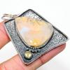 Natural Russian Dendritic,Citrine Stone 925 Sterling Silver Pendant 2.25" A5d34