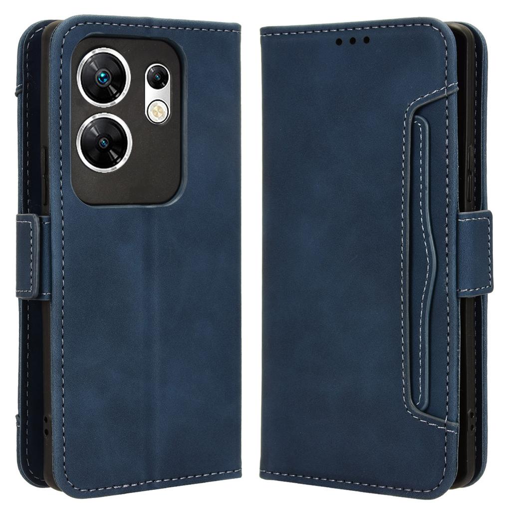 For Infinix Zero 30 4G X6731B Case Anti-Drop PU Leather Wallet Phone Cover with Multiple Card Slots