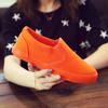 Модные корейские туфли Shenxuanny New Autumn Orange на плоской подошве для молодежи, повседневные парусиновые туфли для студентов, спортивная обувь