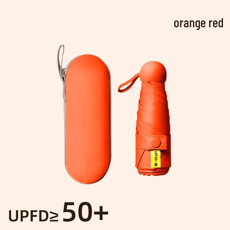 Компактный складной зонт с защитой от УФ-лучей и черной подкладкой