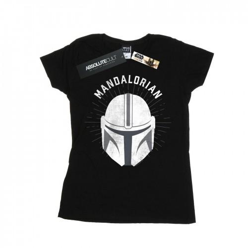 Star Wars Womens/Ladies The Mandalorian Helmet Cotton T-Shirt