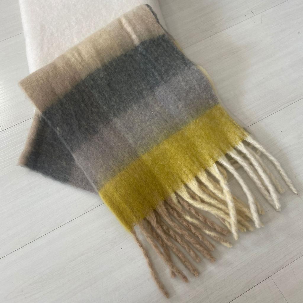 Tonglu Plaid Scarf New Imitation Cashmere Mohair Autumn and Winter Women's Warm Shawl