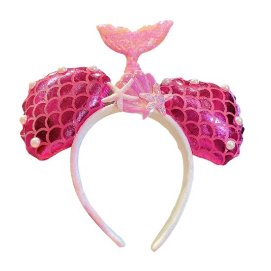 Повязка на голову в виде русалки, вдохновленная океаном, искусственная жемчужная ракушка, корона, повязка на голову для женщин и девочек, очаровательная