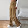 Women's Corduroy Pants Casual Women's Solid Color Corduroy Loose Straight Pants