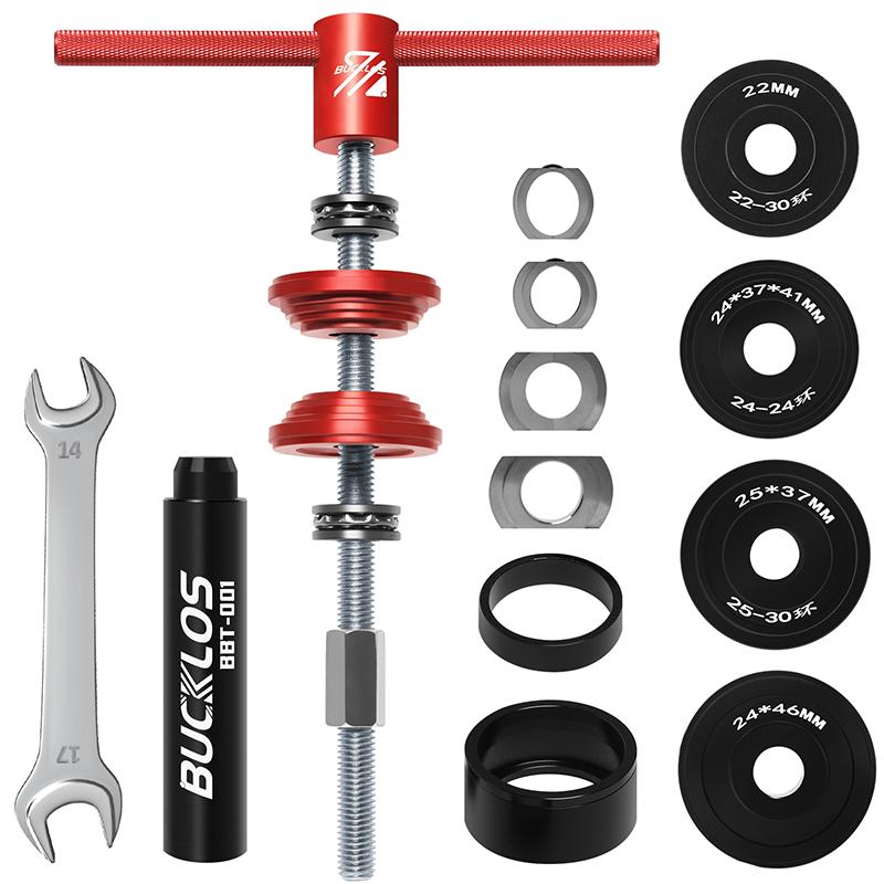BUCKLOS Bicycle Bottom Bracket Installation Removal Tool Bike Press Fit BB Removal Install Tool CNC Aluminum Alloy Bike Tool