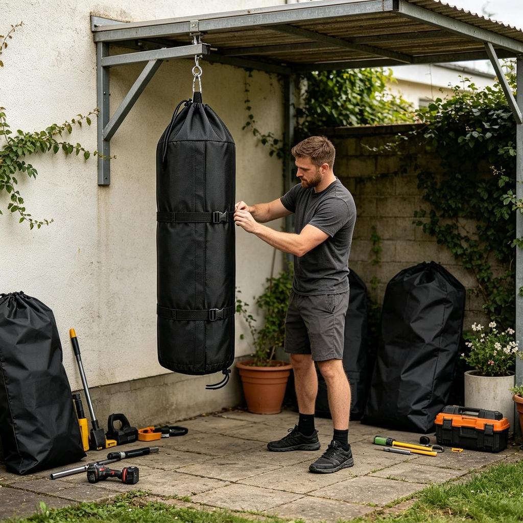 Outdoor Punching Bag Cover 600D Oxford Fabric Waterproof Dustproof Boxing Bag Protector Weather Resistant Protective Sleeve