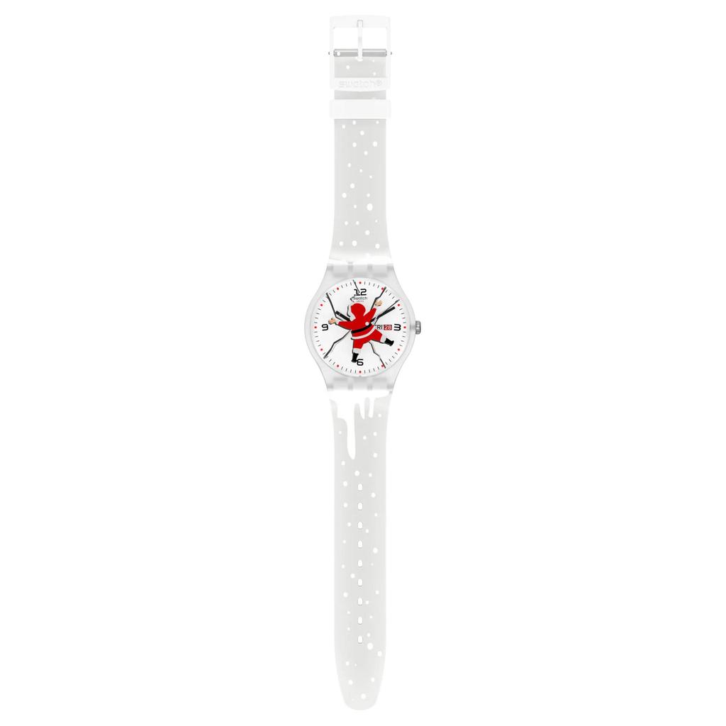 Swatch Кварцевые Водонепроницаемые Часы Унисекс Белые SUOZ717