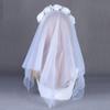 White Flowers Headband Black Headdress Headwear Accessorie Halloween Rose Hair Band  Halloween