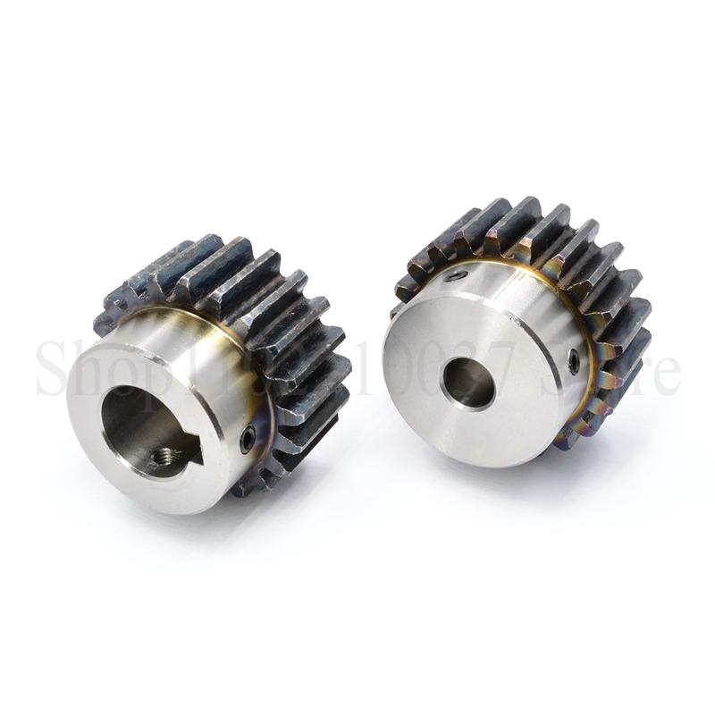 1PC 2M 12T-24T Spur Gear Bore 8/10/12/14/15/16/17/18/19/20/22/24mm Carbon Steel Pinion Motor Gear With Step