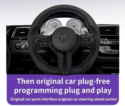 Спортивный руль из черной хромированной кожи для автозапчастей BMW F30 F36 F20 F23 F22 M3 F80 X1 F48 F10 F07 F01 M5 E84 E87 E90 E70 BMW