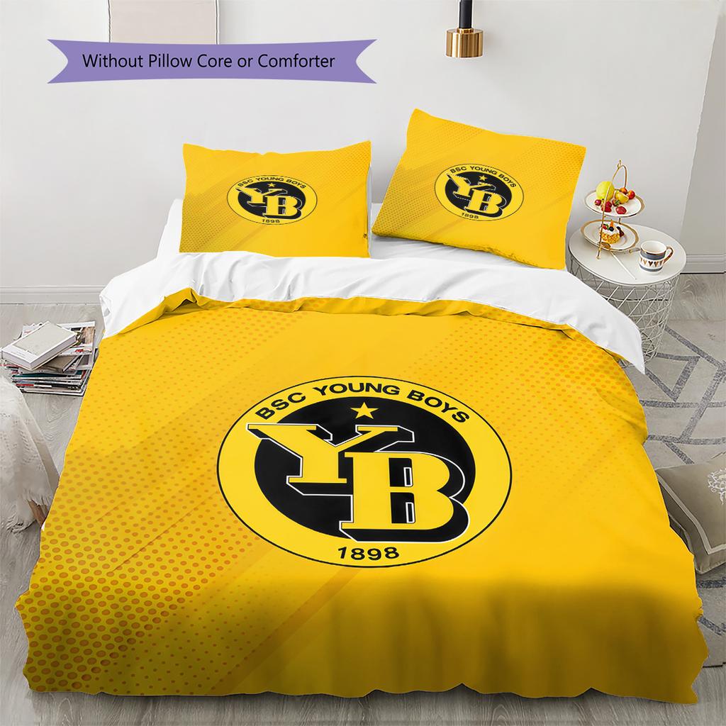 BSC Young Boys Pattern Bedding Quilt Set Home Decoration Gift (1 * duvet cover + 2 * pillowcase without core)