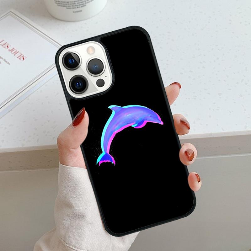 Чехол для телефона Vaporwave Dolphin для iPhone 17 Air 11 12 13 14 15 16 Pro Max Чехол-бампер для iPhone 17 Air Max Plus