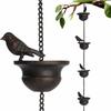 Mobile Birds Rainwater Chain Metal Drainage Chain Fashion Rain Chain  for Outdoor Decor