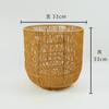 Laundry Hamper Basket Clothes Storage - PP Wicker-Style Round Bin Home Organization Utility