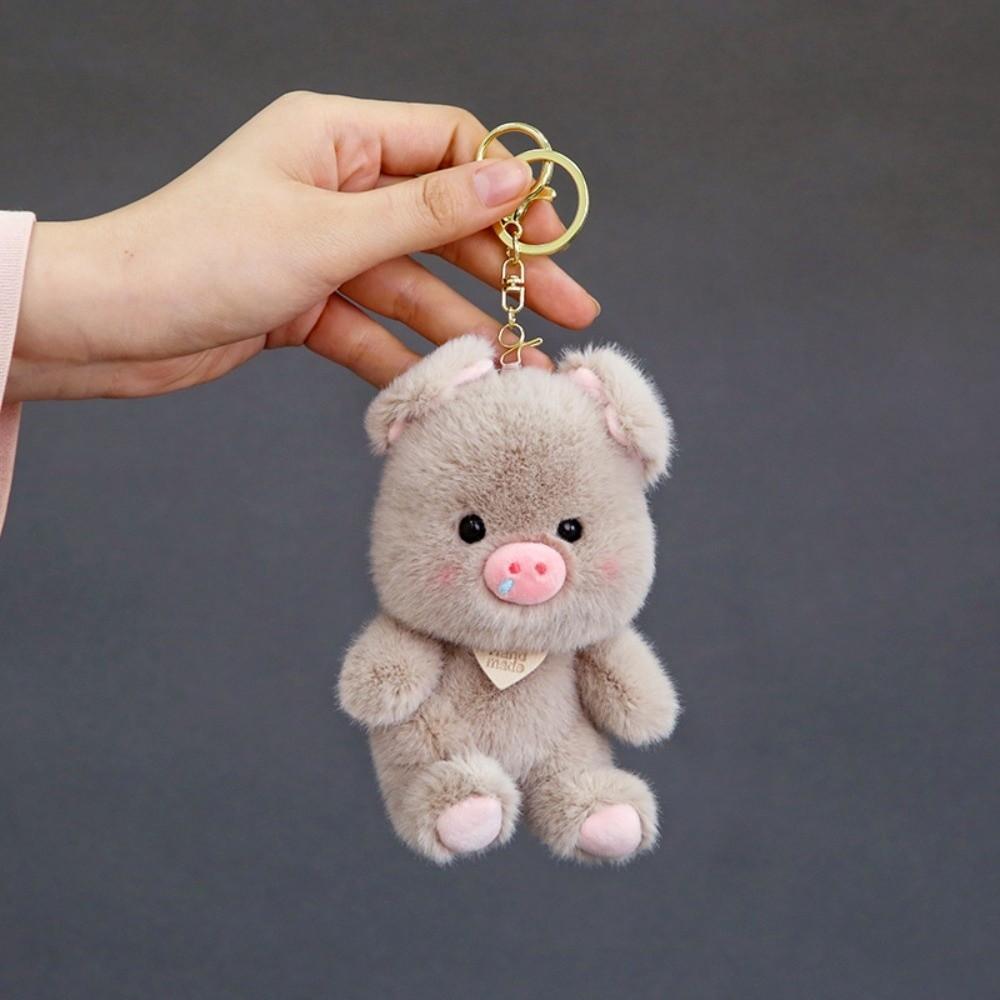Chubby Stuffed Pig Pendant Cartoon Bag Hanging Bag Charm Plush Pig Keychain Bag Key Decoration