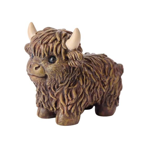 Статуэтка коровы из горной породы Yousheng, скульптура коровы из горной породы, ручная работа, статуэтка крупного рогатого скота, украшение для фермерского дома, многоярусный поднос, украшение для кухни, домашний декор