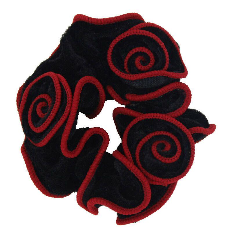 Hedband Rose Flower Exquisite Velvet Hair Scrunchie Elastic Bobbles Hairband Pretty
