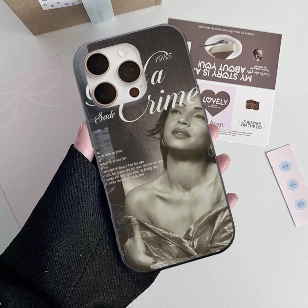 Чехол для телефона с изображением певицы Sade Adu для IPhone 11 12 13 14 15 16 17 Pro Max PLUS Pro Волна Гофрированный Силиконовый Чехол