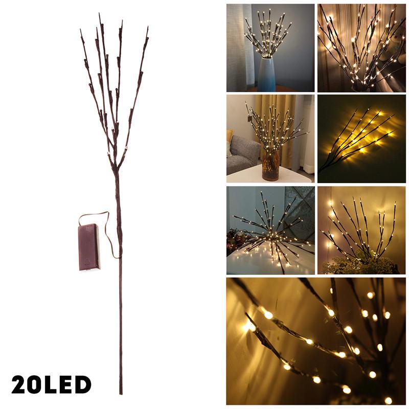 Светодиодный светильник в форме ветки ивы с цветочными огнями для дома, рождественской вечеринки, рождественского декора
