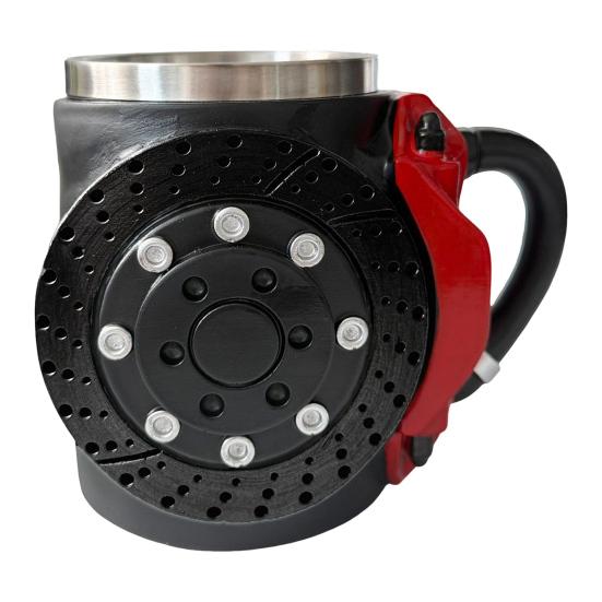 Brake Pad Design Coffee Mug 300ml Industrial Style Stainless Steel Cup