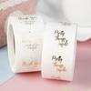 500pcs Gold Plating Thank You For Your Order Stickers Clear Transparent Pretty Things Inside Sealing Labels for Gifts Package