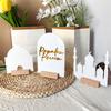 3pcs/set Ramadan Decorations For Table Sign Eid Mubarak Party Decor Ramadan Kareem Wooden Ornaments for Eid Islamic Decoration