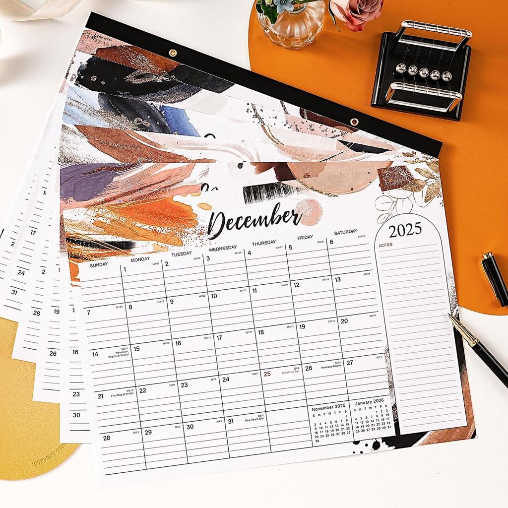 2026 Desk Calendar - 18 Months Large Desk Calendar from Jul. 2025 - Dec. 2026, 14.6" x 11.5", Desk Pad Calendar 2025-2026 with 2 Corner Protectors