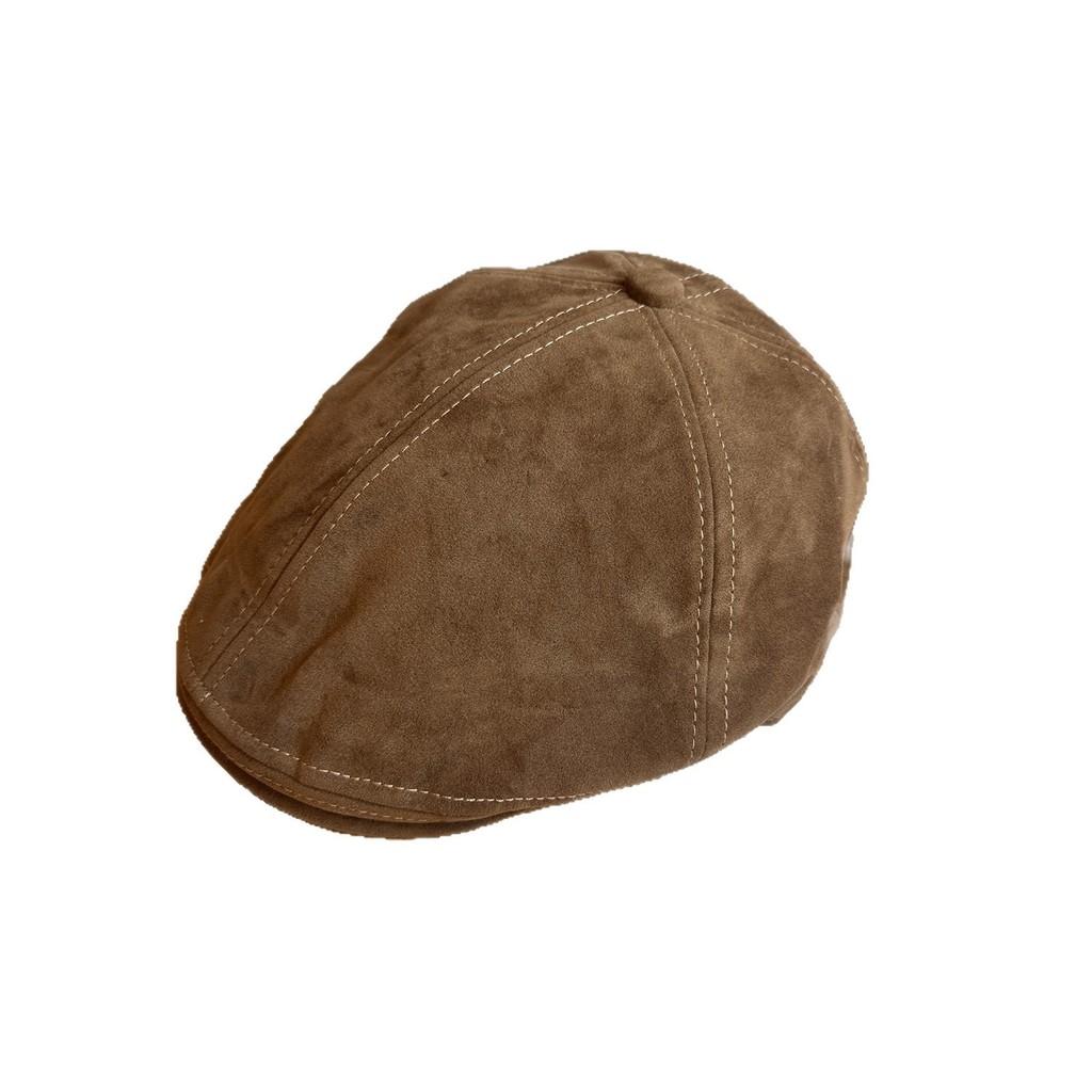 Color Solid Classic Retro Newsboy Cap Faux Suede Material Fall Women Winter