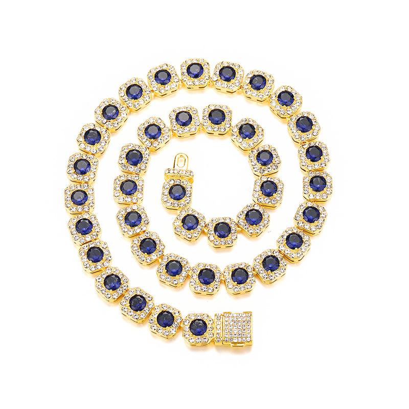 Ожерелье из сахарной цепочки в стиле хип-хоп, высококачественный дизайн, чувство 11 мм, циркониевое ожерелье из сахарной цепочки, кубинская цепочка