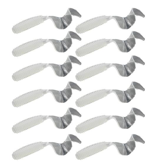 12 шт., 6 см, разноцветная искусственная завитковая червь, мягкая приманка