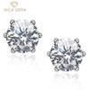 925 Sterling Silver Six Claw Moissanite D Color 0.5-2 Carat Classic Hot Selling Earrings For Women Fine Gorgeous Jewelry Gift To Valentine's