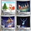 Мультфильм Лось Домашний Декор Гобелен Милый Рождественский Художественный Настенный Гобелен Гостиная Спальня Общежитие Настенный Декор Фон Ткань