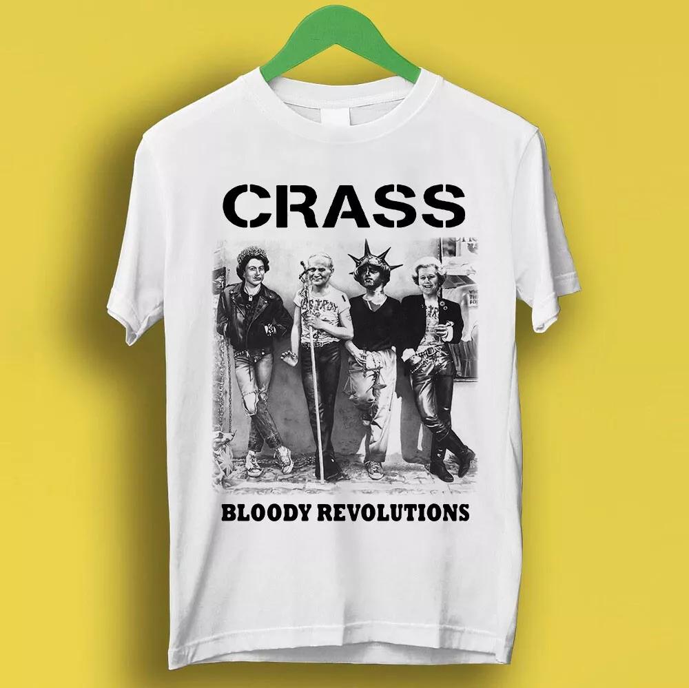 Кровавые Революции Crass Панк-рок Музыкальная Группа Забавная Топ Подарок Футболка P1555