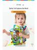 Jollybaby Тканевая книжка с хвостиками животных «Ку-ку» - Детская игрушка для раннего развития (0-3 года)