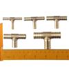1/4" 5/16" 3/8" 1/2" 5/8" 3 Ways Brass Barb Hose Barbed Tee Connector  Fitting Air Gas Water Fuel