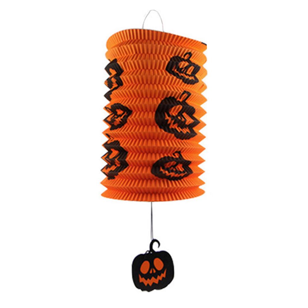 Craft LEDs Paper Hangings Lantern Foldable Decorative Design Festival Decoration for Halloweens