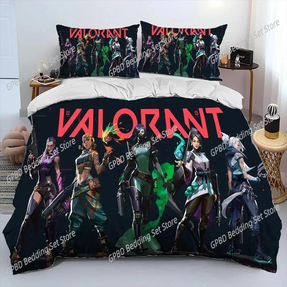 VALORANT Game Cartoon 3D NEW Duvet Cover Pillowcase Bedding Set Adult Boy Girl Bedroom Decoration Children Single Double Large