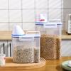 Кухонные принадлежности Ведро для хранения продуктов 1,5/2 кг Портативный влагостойкий контейнер для хранения с чашкой для взвешивания Пластиковый контейнер для продуктов