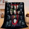 1PC Jo-ker's Masked Faces Flannel Blanket Gift, Suitable for Both Men And Women, Soft Ideal for Beds And Sofa, Birthday Or Christmas Gift