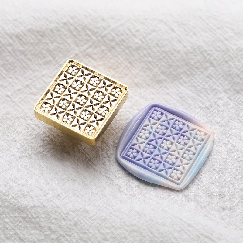 Кленовые листьяУзор маргаритки Восковая печать штамп Ретро-печать сургучом Замена головы Цветы Лист Украсить подарок Ипомея Папоротник