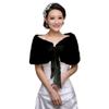 Faux Fur Rabbit Fur Bow Scarves Pearl Bride Shoulder Fake Collar Plush Bowknot Shawl  Ladies/Girls