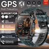 Новые спортивные смарт-часы с двухдиапазонным спутниковым GPS для мужчин, AMOLED HD-экран, пульсометр, компас, водонепроницаемость 10 ATM, для плавания