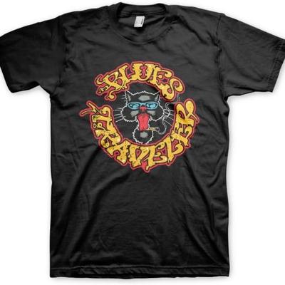Мужская футболка Blues Traveler с логотипом Circle Cat, официально лицензированный товар