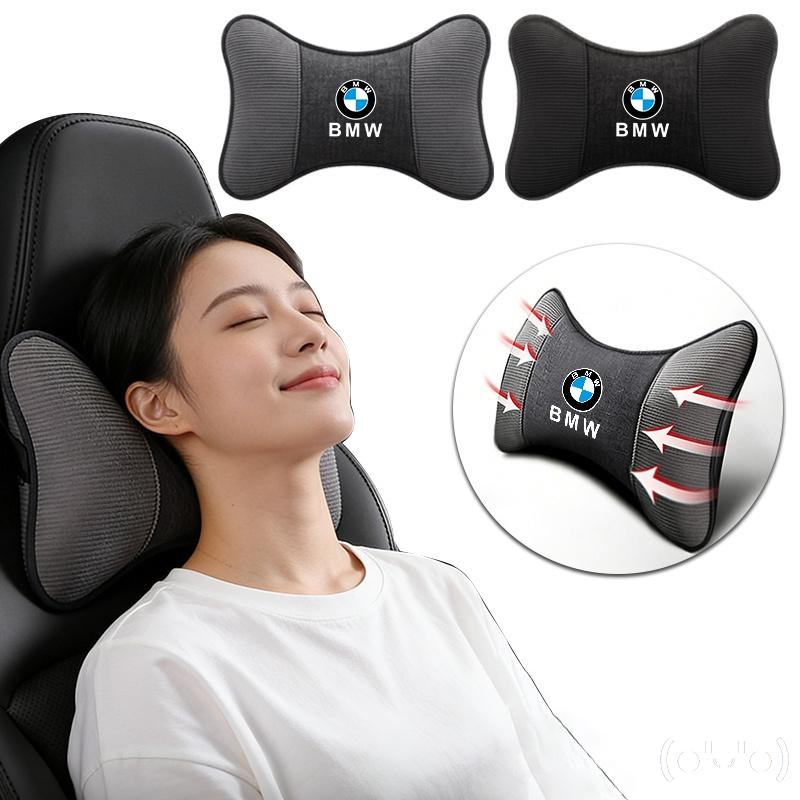 Car Neck Pillows Breathable Headrest Seat Neck Protector Sticker For BMW X1 X3 X5 X7 E46 E39 E60 E90 F10 F20 F30 G20 Accessory npdf01