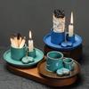 Скандинавский керамический подсвечник, подставка для благовоний, поднос для ароматерапии, декор для обеденного стола, дзен домашние аксессуары и подарки
