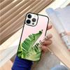Чехол-накладка с рисунком тропических пальмовых листьев для iPhone 17 Air 15 16 Pro Max 14 13 12 11 Pro Max Plus Coque
